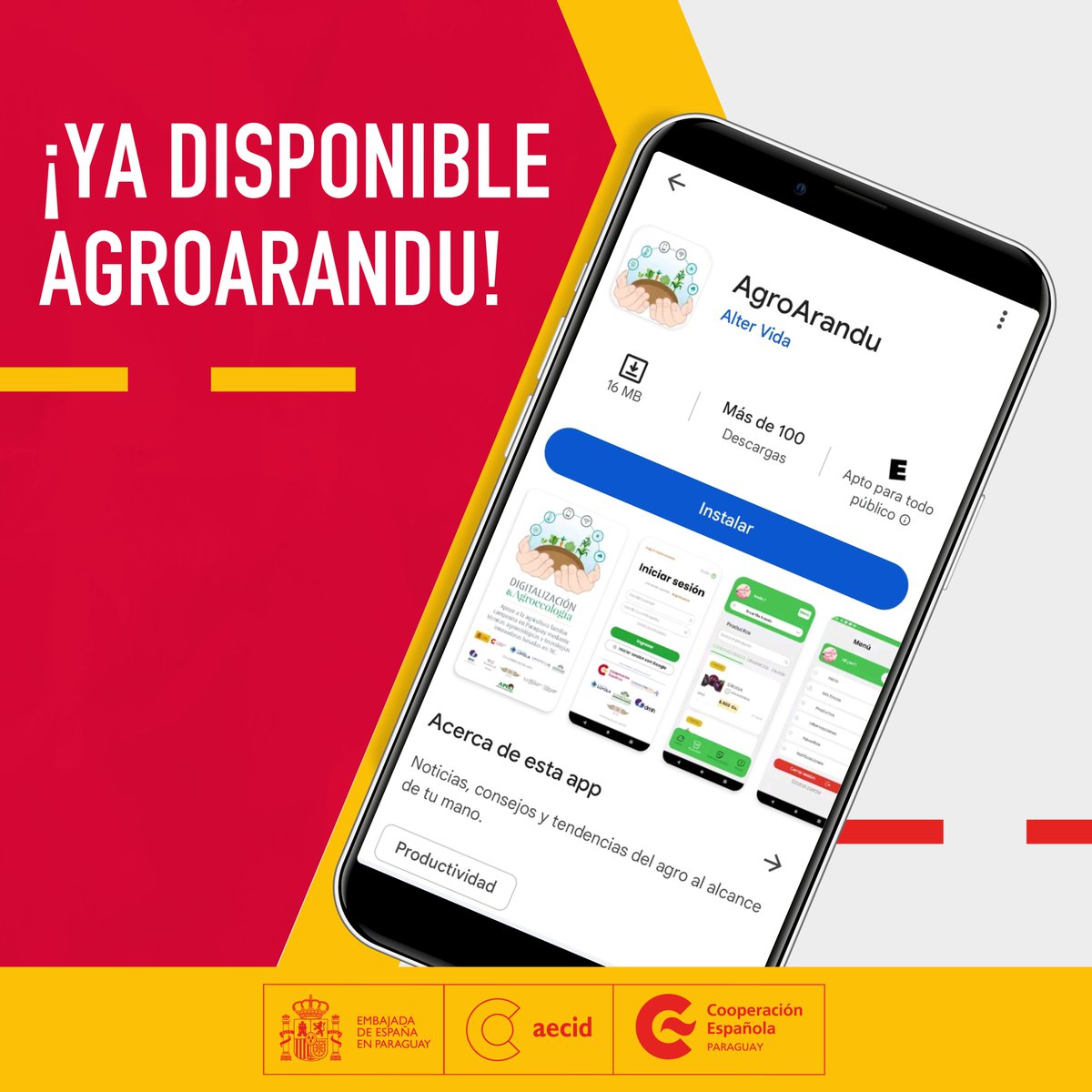 🌱📲 Ingenieros paraguayos desarrollaron AgroArandu, una app gratuita para Android que mejora la productividad y rentabilidad de pequeños agricultores.