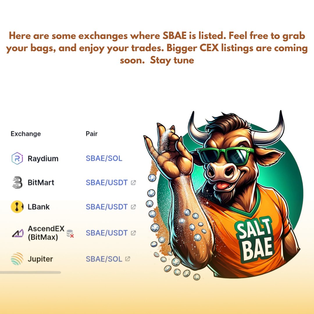 Ander01LC's tweet photo. @Madisondegen Easy choice—$SBAE is the priority this week! 🚀 Don't blink or you’ll miss the moon shot! 🌕🔥 #SBAE #CryptoPriority #ToTheMoon
#SaltBaeForThePeople #SBAEsquad #MemeCoinRevolution @saltbaetoken https://t.co/HGX84t5J5A