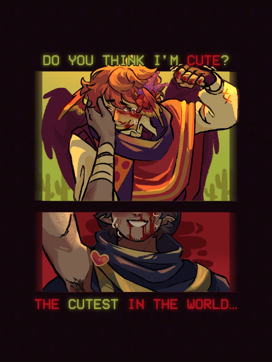 // tw blood 

Week 2 - affection ❤️
Some displays of affection are quite different from usual

#gtwscarfanart #grianfanart #desertduofanart #WeeklyHermittober