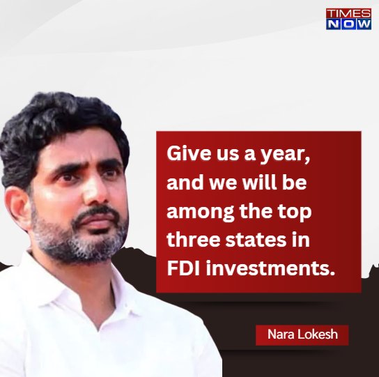 SajjaAjay24's tweet image. "Give us a year, and we will be among the top three states in FDI investments..." - @naralokesh in conversation with @navikakumar 

#FDI #TNCards #NaraLokesh #AndhraPradesh