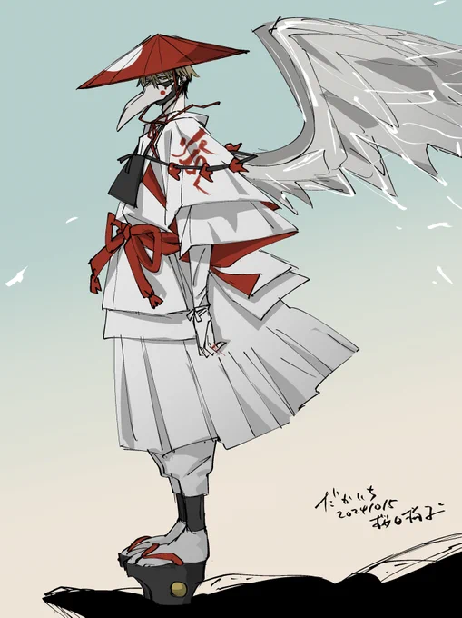 白烏天狗。#東谷准太 