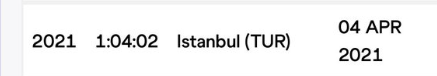 _DavidLister's tweet photo. @TheRunnerMan17 @scullion262 You're wrong. She recorded a half-marathon of 1:04:02 in 2021. https://t.co/hVPGAF4S8p