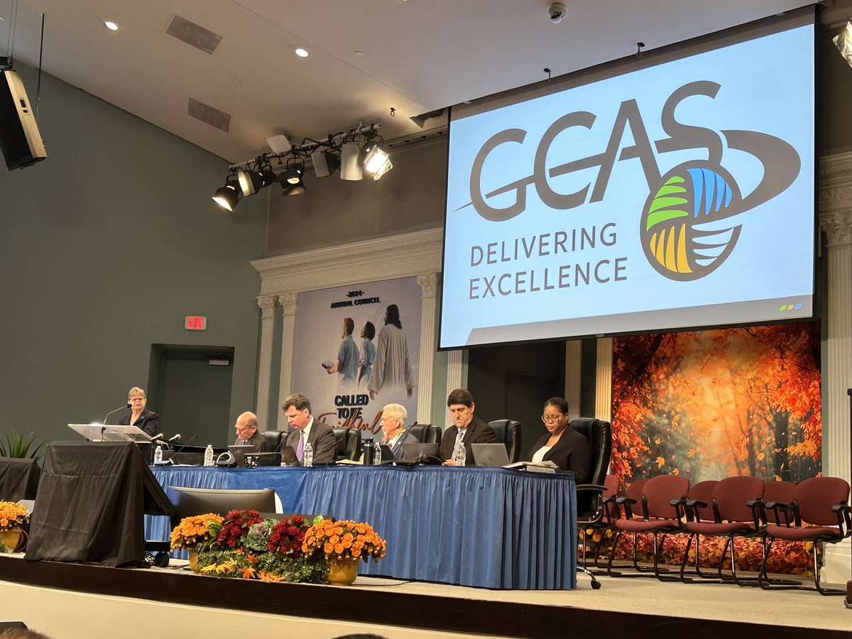 Robyn Kajiura, Director of the General Conference Auditing Service (GCAS), giving her report. GCAS is a very important worldwide ministry of the Seventh-day Adventist Church. #AC24