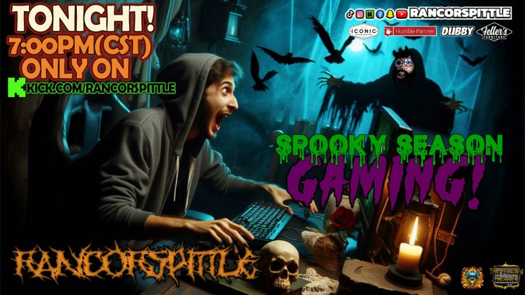 rancorspittle's tweet photo. 🕡TONIGHT! 7:00PM[CST]🕡 
2nd Annual episode 3
👻"Spooky Season Gaming"👻
We play terrifying games
Blerps on for max scares!
Link in Bio

#spooky #happyhalloween #livestreaming #mustardnetwork #checkmarkarmy https://t.co/fMHfqraXMC