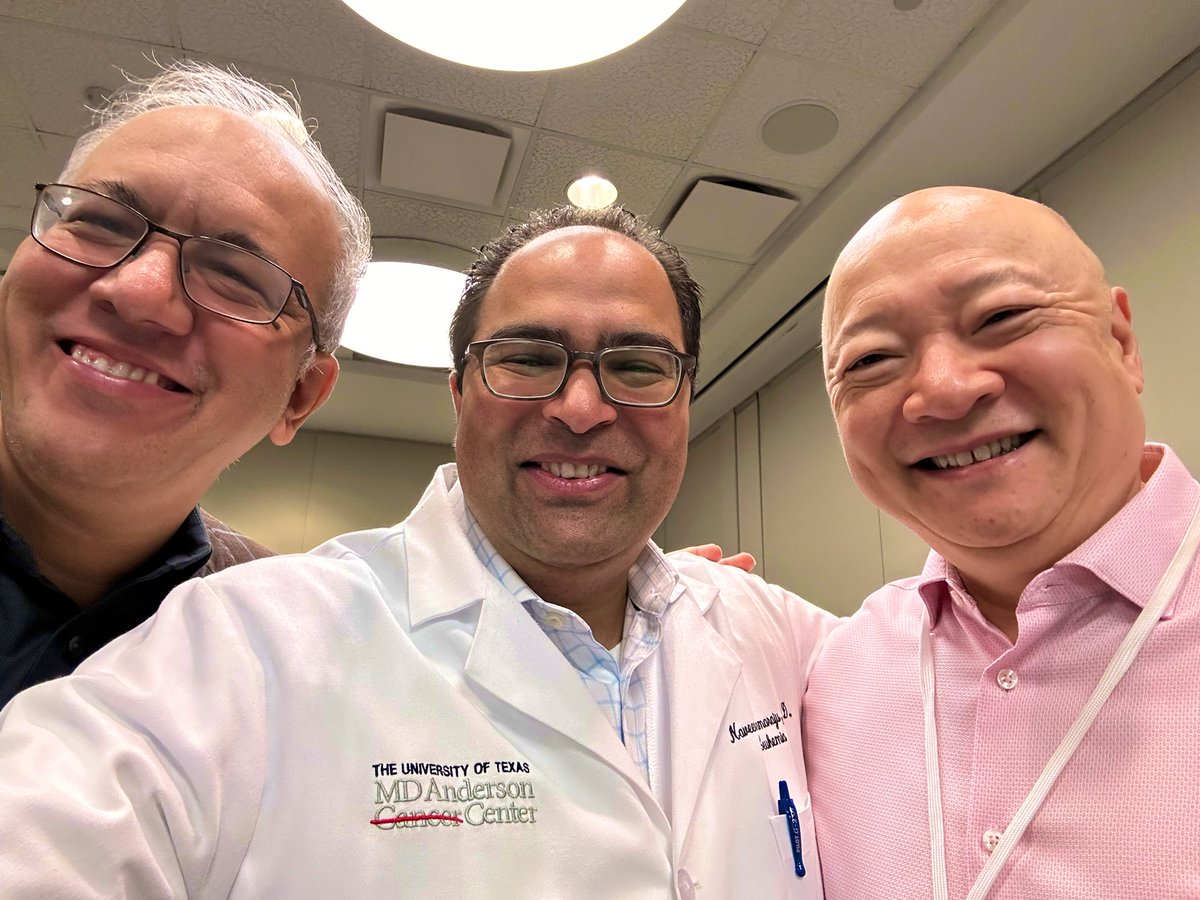 doctorpemm's tweet photo. Celebrating emerging collaborations across the @MDAndersonNews #CancerNetwork today with Dr Sumeet Bhatia @CHNw &amp; Dr Michael Wong @MDAndersonNews Melanoma &amp; Dr Naveen Pemmaraju Prof Leukemia &amp; Exec Director for MDACC Cancer Network for Cancer Medicine | @DrSwami_Iyer @NitinJainMD https://t.co/qIUyQFK7uk