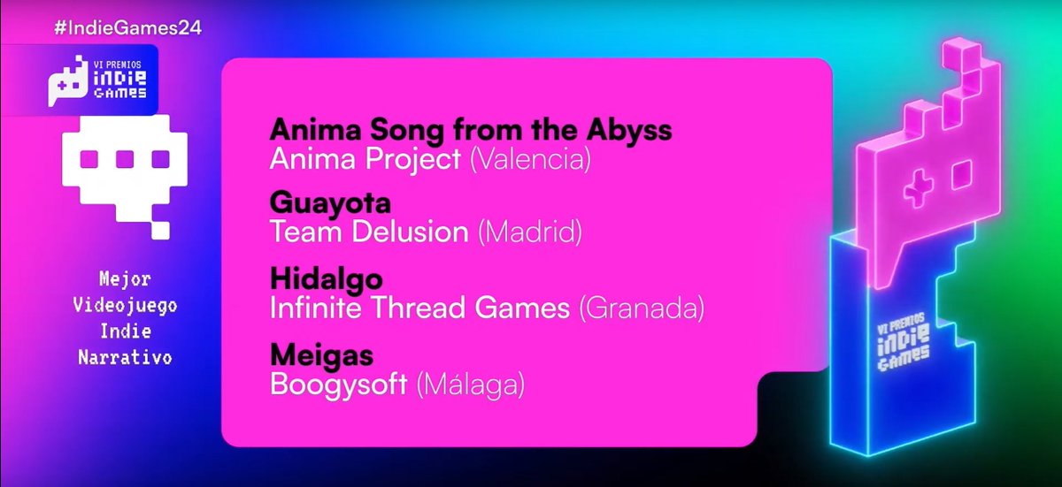 Guayota 🔥 OUT NOW 🔥 (@guayotagame) on Twitter photo ¡GUAYOTA ha sido nominado a Mejor Videojuego Indie Narrativo en los Premios Indie Games del <a href="/PoloDigitalMLG/">Polo Nacional de Contenidos Digitales</a>!
Este YA es un gran reconocimiento a una obra que fusiona la mitología canaria y otras leyendas medievales, para crear una historia original cargada de misterio. ¡GUAYOTA ha sido nominado a Mejor Videojuego Indie Narrativo en los Premios Indie Games del <a href="/PoloDigitalMLG/">Polo Nacional de Contenidos Digitales</a>!
Este YA es un gran reconocimiento a una obra que fusiona la mitología canaria y otras leyendas medievales, para crear una historia original cargada de misterio.