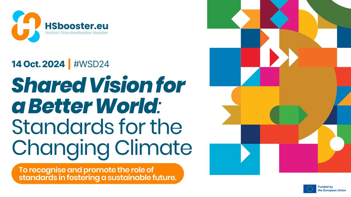 HSboosterEU's tweet photo. 🎉 Happy #WorldStandardsDay!
🌍 At @HSboosterEU, we support European #innovation by shaping #standards that enhance #security, #interoperability, and #trust in the digital world—essential for a #resilient and #sustainable future!
📢 Join the #HSbooster #OpenCall to boost your strategy based on the #Standardisation Urgencies from the EU’s strategy.
👉https://t.co/uPfihQV7Lm