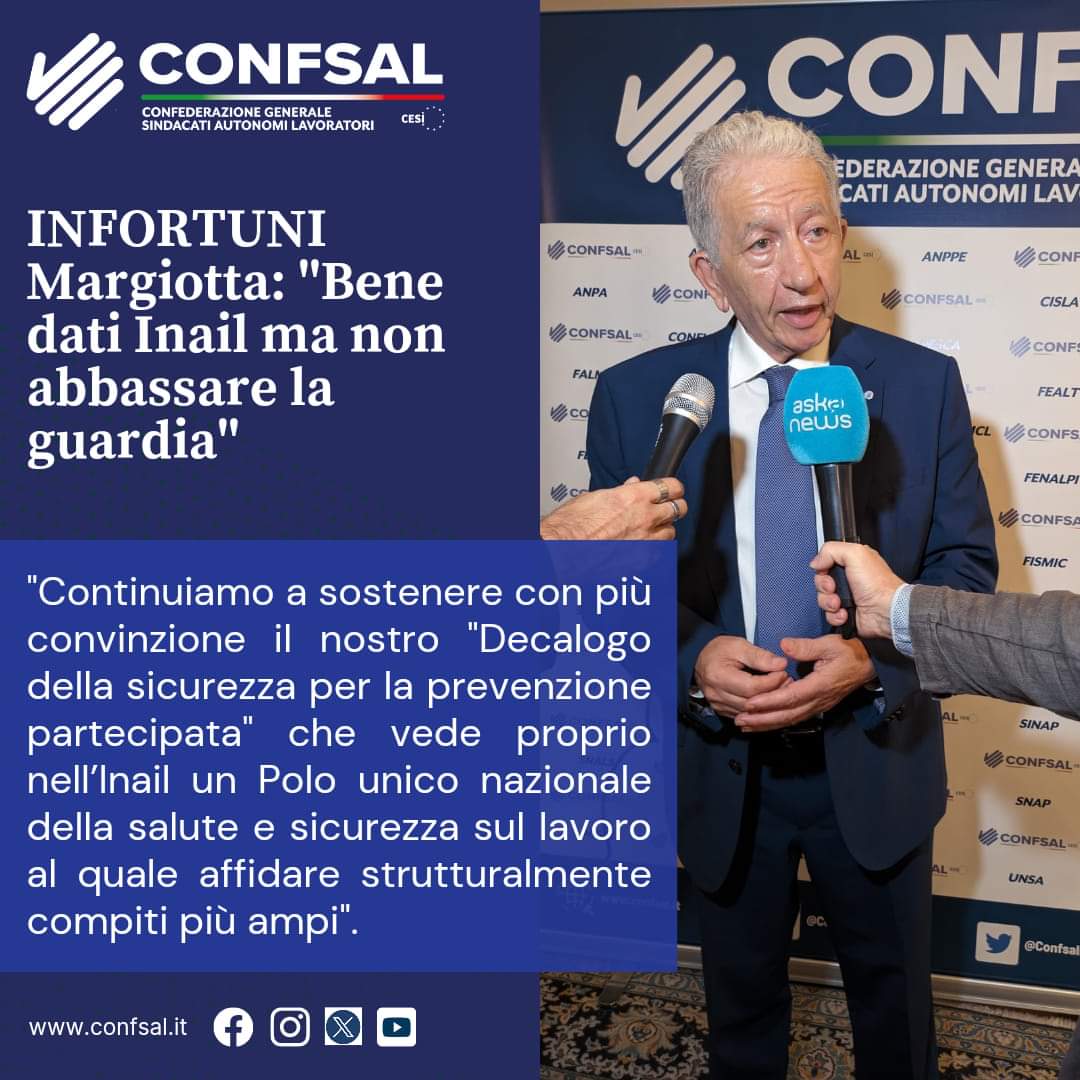 #comunicatostampa 

Leggi l'articolo al link: 

confsal.it/2024/10/infort…