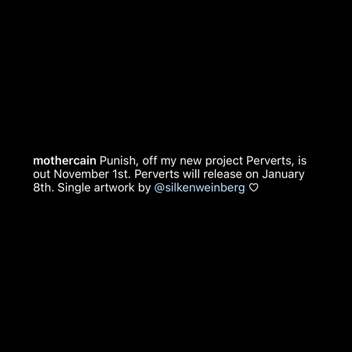 ethelsource's tweet photo. Punish by Ethel Cain out November 1st 

Perverts by Ethel Cain out January 8th 

it’s happening to everybody… https://t.co/FBBekYLrLA