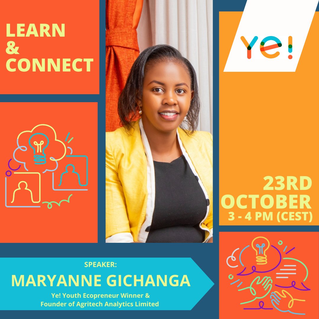 ye_community's tweet image. 🌍✨ Join us for the Ye! Community Learn and Connect session on October 23rd from 3-4pm CEST!

Hear insights from 2024 Youth Ecopreneur Programme winners Charles Oyamo and Maryanne Gichanga. 🚀 

🔗 linktr.ee/ye_community1

#YeCommunity #LearnAndConnect #YouthEntrepreneurship
