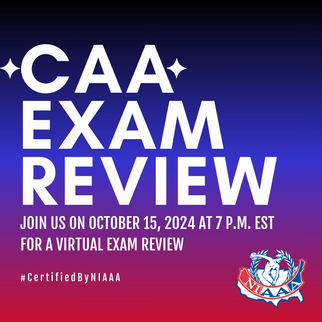 Do you need a study refresh or want to know more about what to expect for the CAA exam? Join us on Oct. 15 at 7 p.m. EST for a virtual exam review. Register by October 14 to participate in this free event! tinyurl.com/457mffzm

#CertifiedByNIAAA
