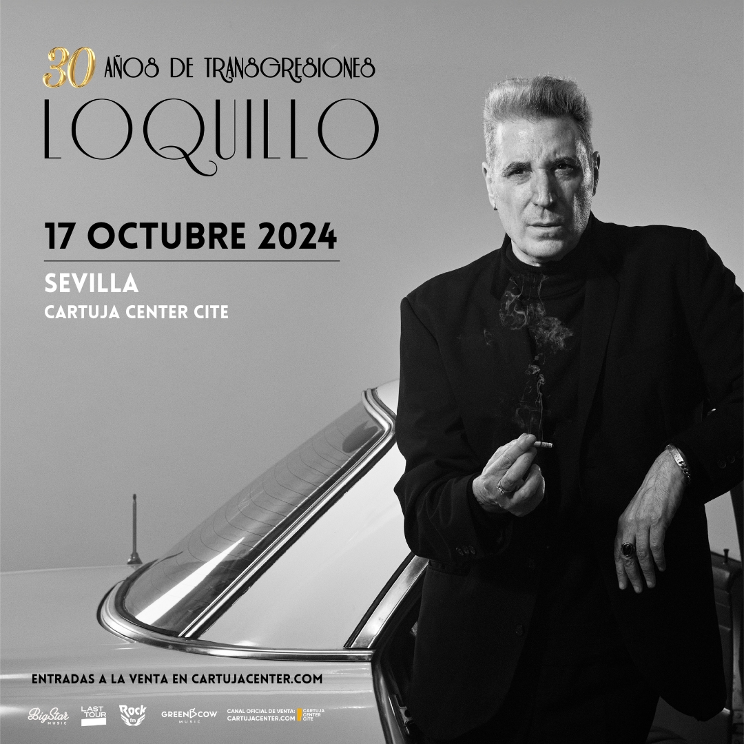 El concierto de la semana: <a href="/Loquillo/">Loquillo</a>  estará en <a href="/CartujaCenter/">Cartuja Center CITE</a> (#Sevilla) este jueves 17/10 presentando lo mejor de su repertorio de poesía dentro de la gira #30añosdetrangresiones Puedes comprar tu entrada en cartujacenter.com