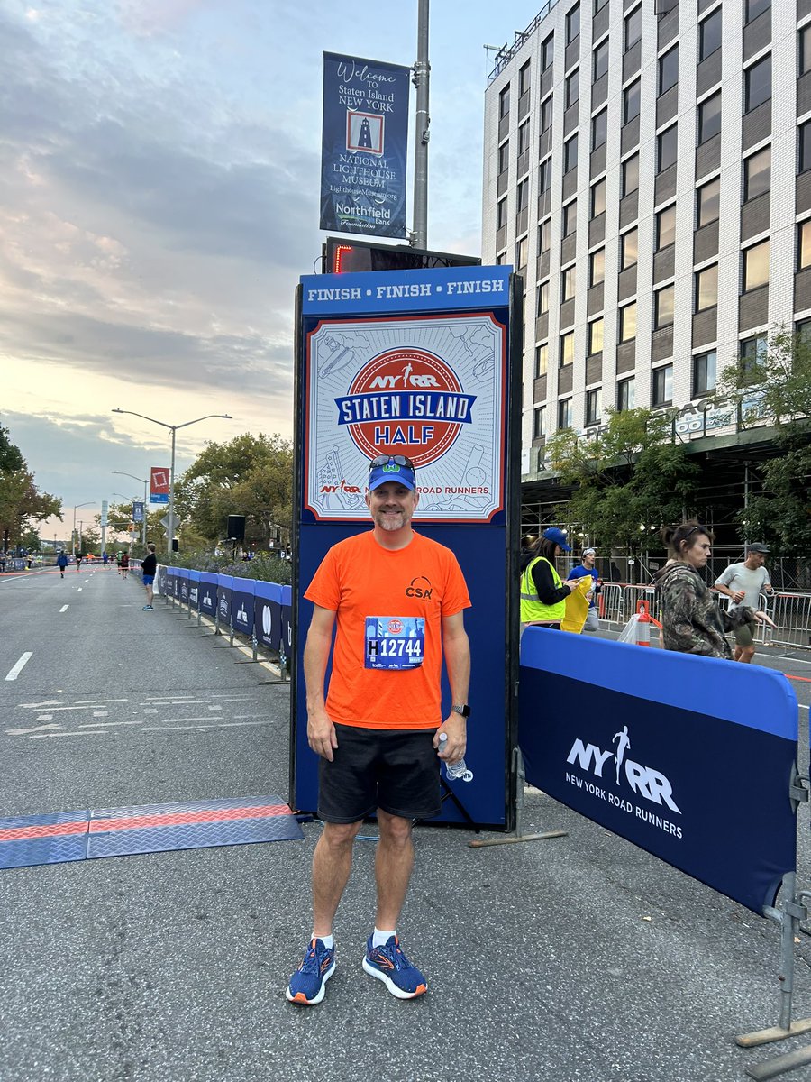 Great run with <a href="/CSARunsAs1/">CSA RUNS AS 1</a> and the team at the #statenislandhalf