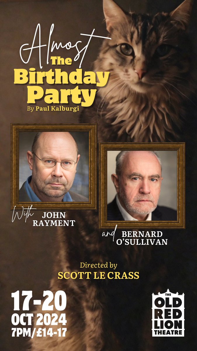 Scott Le Crass (@le_crass) on Twitter photo I feel very lucky to have 2 productions on in London this week less then a mile from each other.
The Mad Gay King is on <a href="/KingsHeadThtr/">King's Head Theatre</a> at 9pm (Saturday at 8pm) and Almost The Birthday Party is <a href="/ORLTheatre/">Old Red Lion Theatre</a> at 7pm - both are gorgeous new plays with brilliant teams. Come join us I feel very lucky to have 2 productions on in London this week less then a mile from each other.
The Mad Gay King is on <a href="/KingsHeadThtr/">King's Head Theatre</a> at 9pm (Saturday at 8pm) and Almost The Birthday Party is <a href="/ORLTheatre/">Old Red Lion Theatre</a> at 7pm - both are gorgeous new plays with brilliant teams. Come join us