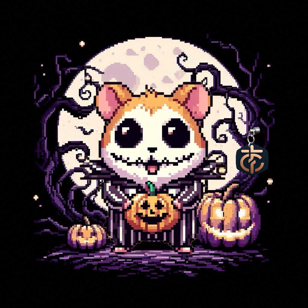 Halloween is just around the corner, have you got your costume yet? Hamster Finally got His Costume. #pixelart