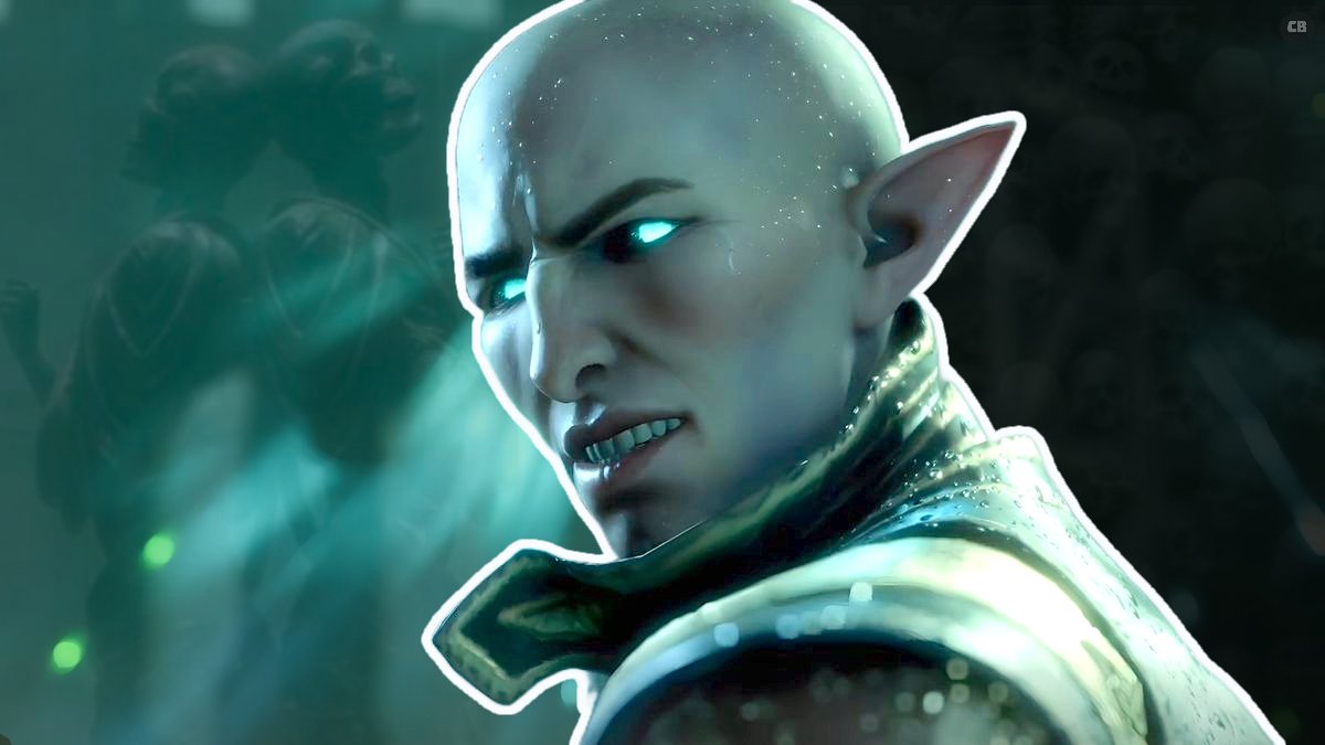 dangohell's tweet photo. Been playing through #metaphor and found that Solas somehow found himself in the wrong game. Get out of here egg nerd #DragonAgeTheVeilguard doesn't come out for another 2 weeks https://t.co/v0UCMmqbFT