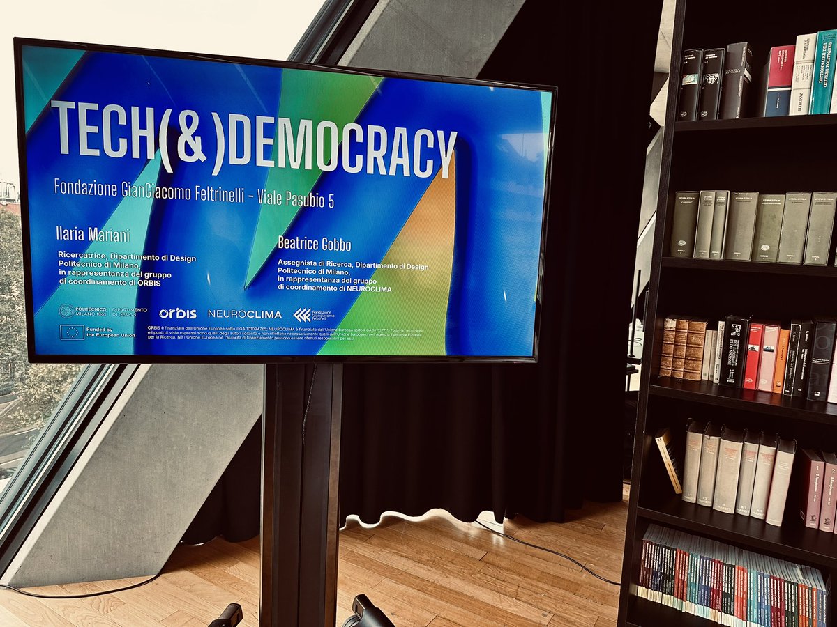 Just wrapped up #TechAndDemocracy at #DigitalWeek! 🚀✨
A fantastic day of discussions led by ORBIS &amp; NEUROCLIMA, exploring AI's role in deliberative democracy.

Thanks to all for a great event! #AI #Democracy #Innovation #Milan