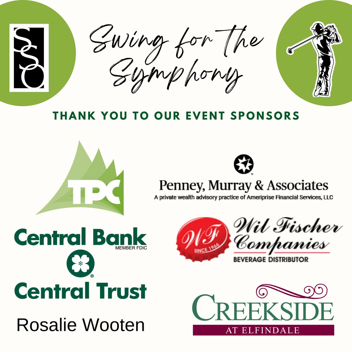We are teeing up for our 4th Annual Swing for the Symphony today at Millwood! Thank you to our event sponsors, hole sponsors, players and anyone involved with the planning of today's game.