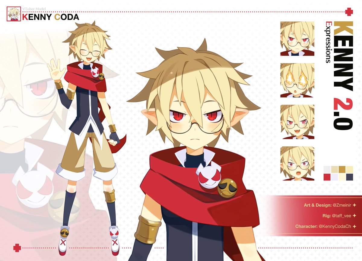 Zmeinir's tweet photo. ✦ Kenny Coda  ||  Disgaea style VTuber model showcase 

     ⟡ Design&amp;Art @Zmeinir
     ⟡ Rig @taff_vee
     ⟡ Model of @KennyCodaCh 

#Live2D #Live2DShowcase https://t.co/UcWB5vAyw6