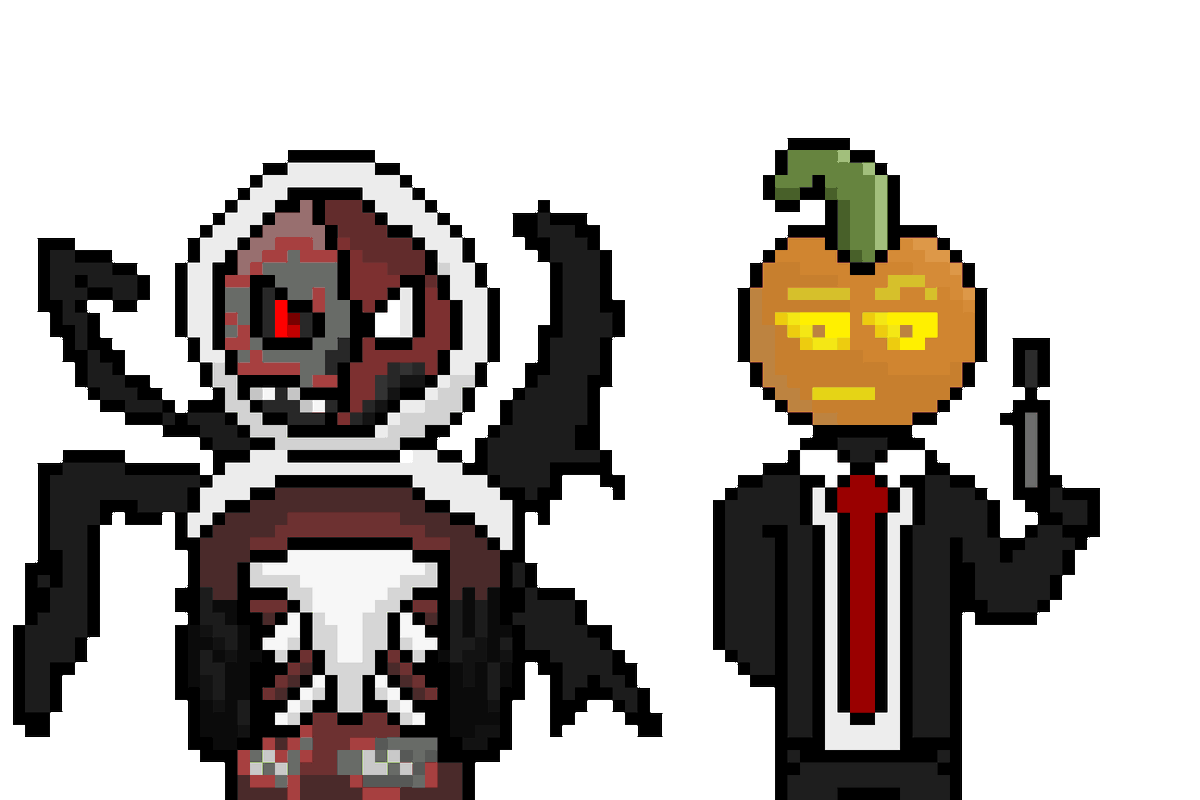 Draw_Duck_'s tweet photo. Hace un chingo de tiempo no hago una calabaza por Halloween, aquí hay una junto a el otro we zombificado https://t.co/jQXi8gfiU3