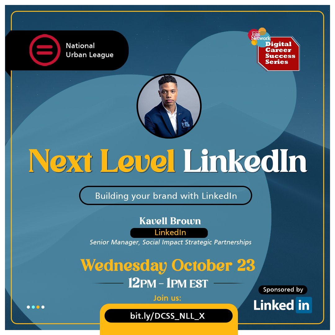 ULJobsNetwork's tweet image. Ready to raise your LinkedIn game? Our next #DCSS, “Next Level LinkedIn,” is October 23rd at Noon ET. Use LinkedIn to optimize your digital profile and enhance your skills with free career development courses. bit.ly/DCSS_NLL_X

NULDCSS #linkedinTipsandTricks