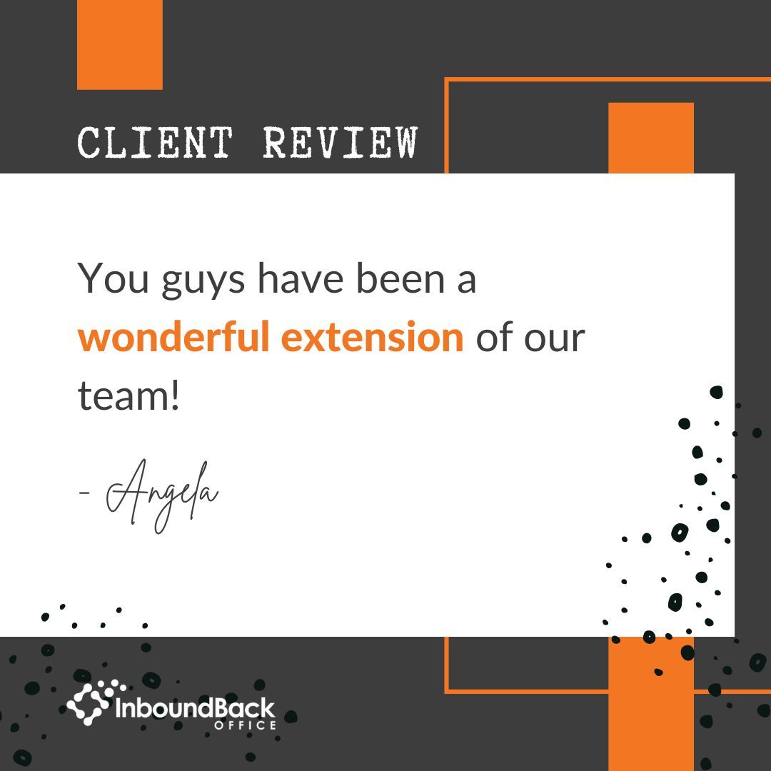 It's nice to know we help take the load of our clients shoulders so they can focus on other important things! 🥹

#clientreview #ibo #thankyou #backofficesupport
