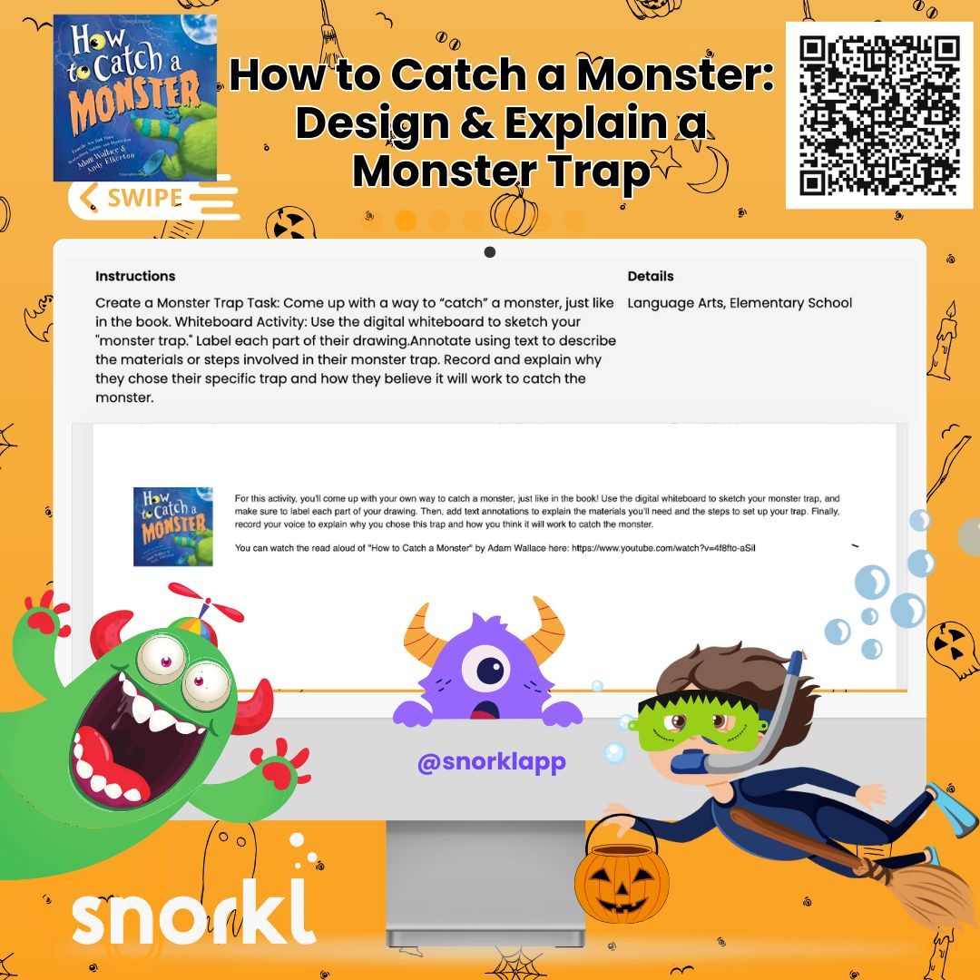 🐉How to Catch a Monster 🎣

Monsters, beware! 🐉  Dive into How to Catch a Monster, by designing &amp; explaining your own monster trap! 🧠💡

Can your students outsmart the monsters? 👾 Let’s find out! 🎯📖

 #AIinEducation #SpookyLearning #LiteracySkills