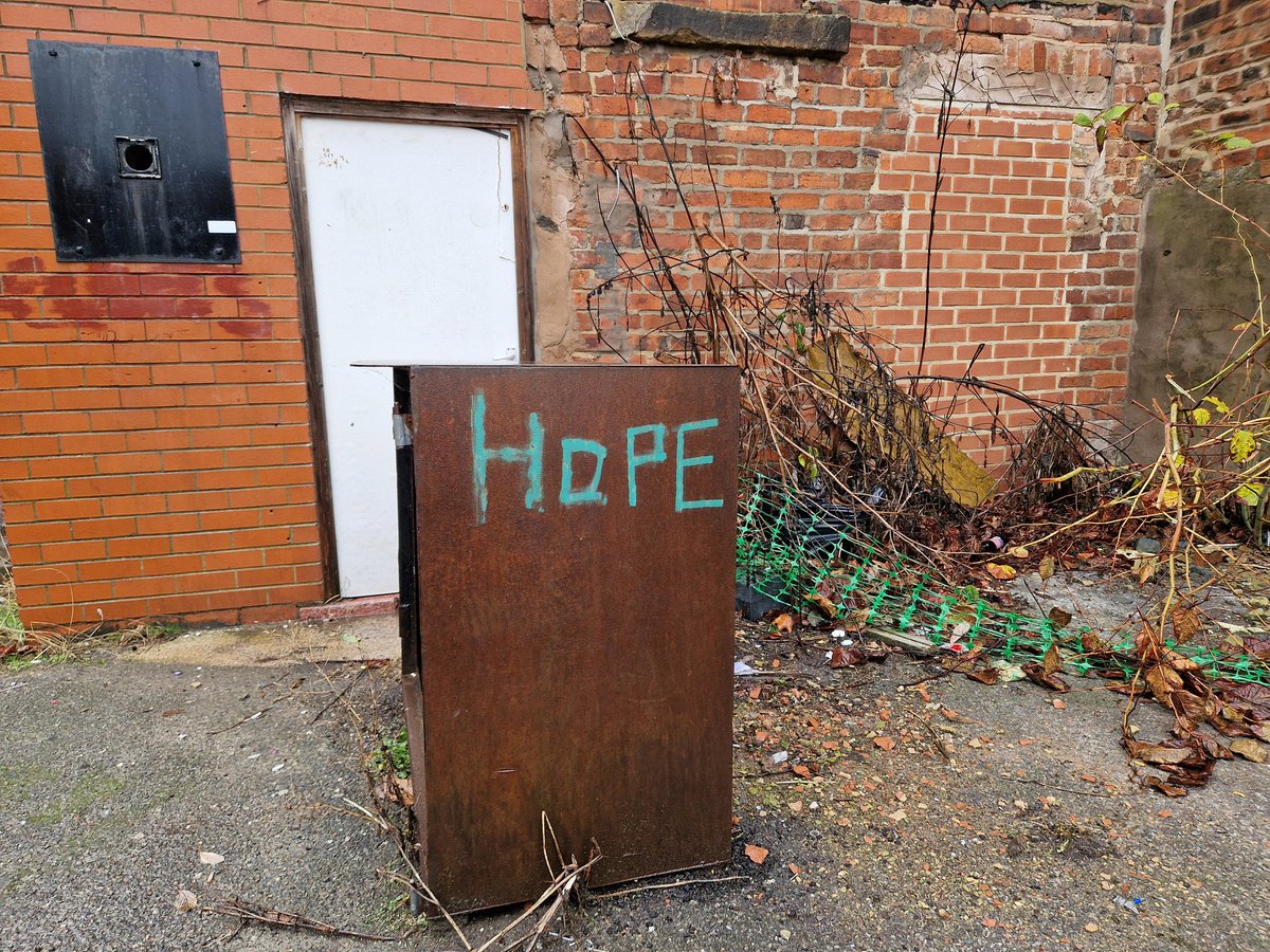 I saw this on a walk today. This desperate looking corner won't change unless someone decides to make it happen. Hope comes out of work, struggle &amp; doing. It is not a wish, crossing your fingers or looking into the night sky &amp; saying a prayer. Hope comes out of the guts to act.