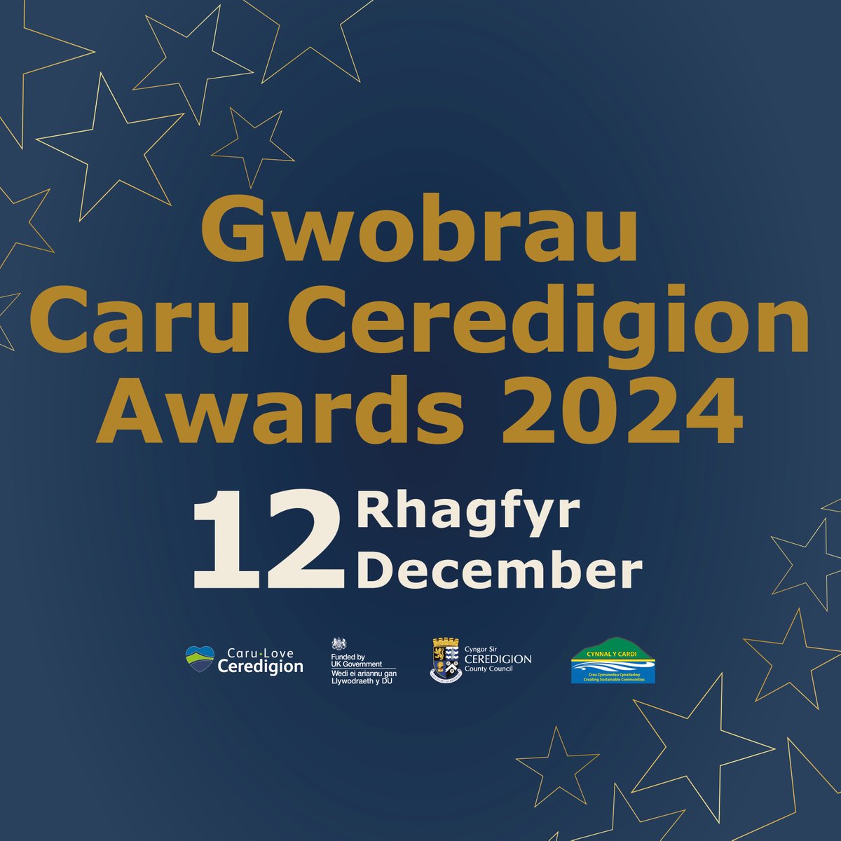 ⭐️Gwobrau Caru Ceredigion⭐️

Mae ceisiadau ar gyfer y gwobrau bellach ar agor ac yn cynnwys 12 categori. Mae'r rhestr lawn o gategorïau a meini prawf cymwys i'w gweld ar ein gwefan: ceredigion.gov.uk/gwobrau-caru-c…

Ymgeisiwch nawr!

#GwobrauCaruCeredigion #GwobrauCaruCeredigion2024