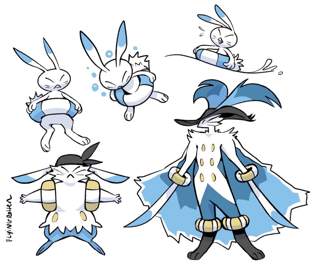I love that little one so I gave them evolutions
#pokemon