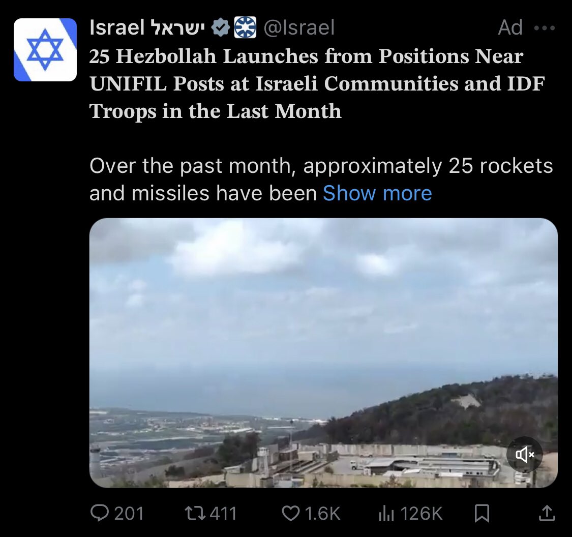 Every time you think they can’t sink lower, they do. Israel is now running ads on Twitter saying the UN is Hezbollah.