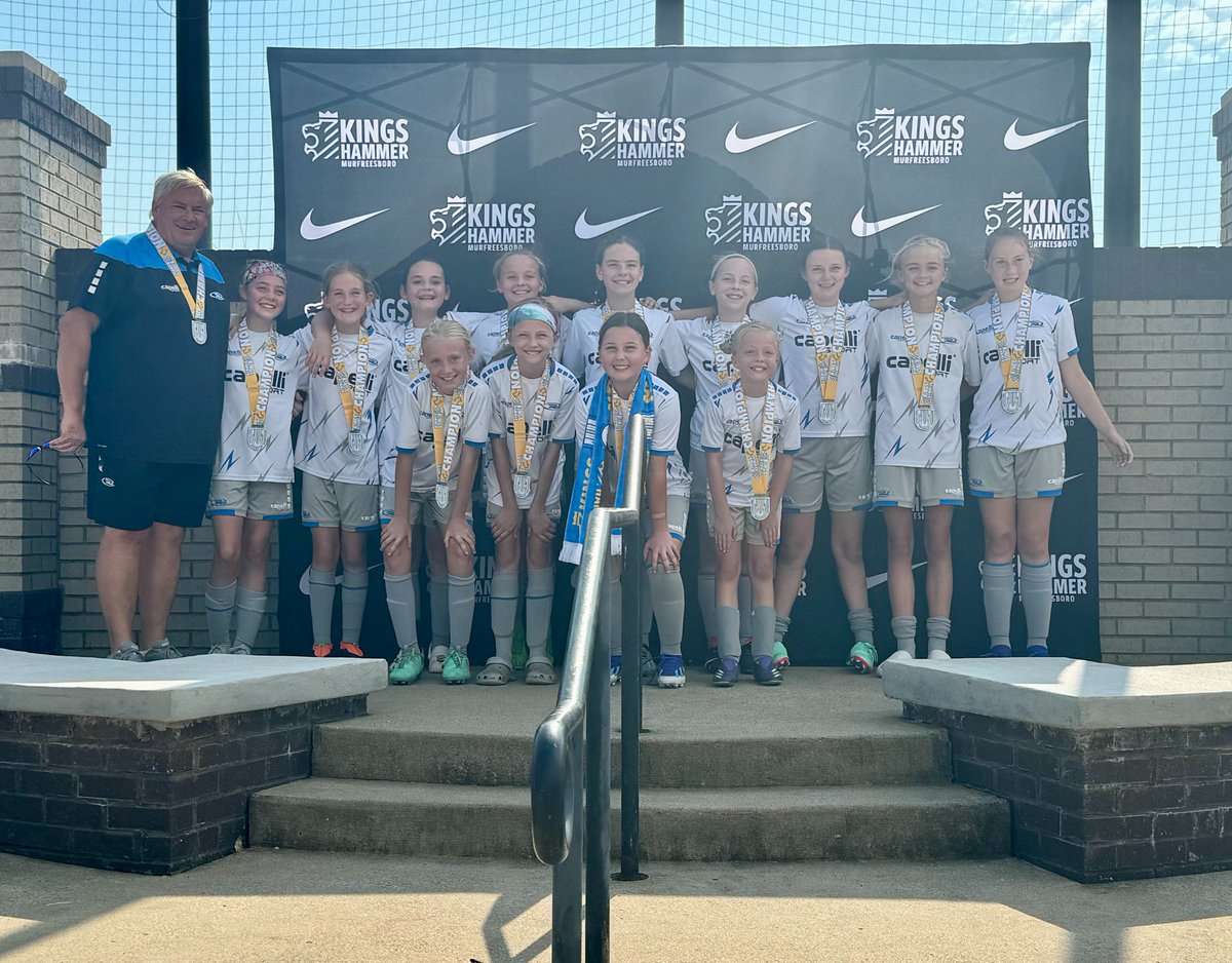 The 2013 Lady Lobos Rush Blue and the 2012 Lady Lobos Rush ECNL-RL claimed the champion medals at the Striker Cup this past weekend in Murfreesboro, TN. Great done, ladies! #soccerislife #lobosrush #soccer