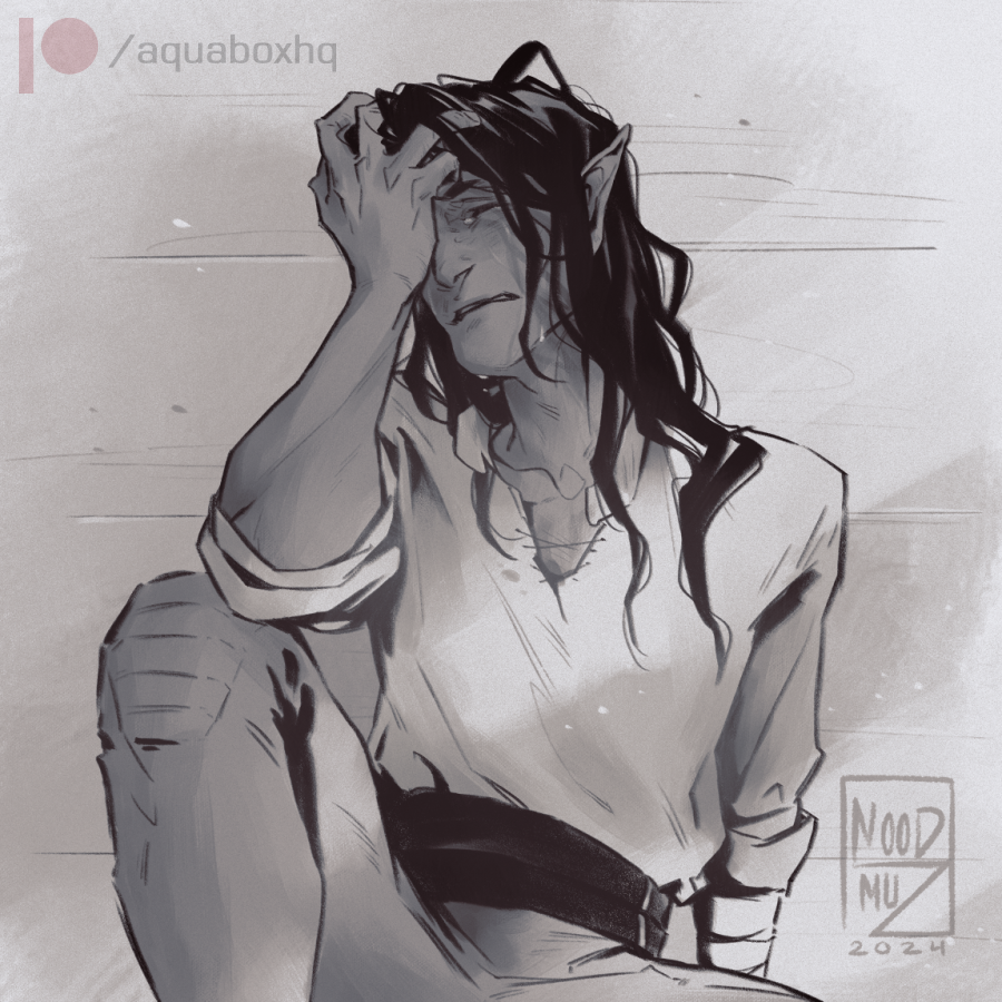 yamiz's tweet photo. #OCoctober: 14 - Grieving/ mourning
Melancholy is something Yasha knows well and is basically a constant companion. But it's not often that he allows himself to give in to moments of sadness like this.
#BG3 #BG3tav https://t.co/nbVwvo5yRD