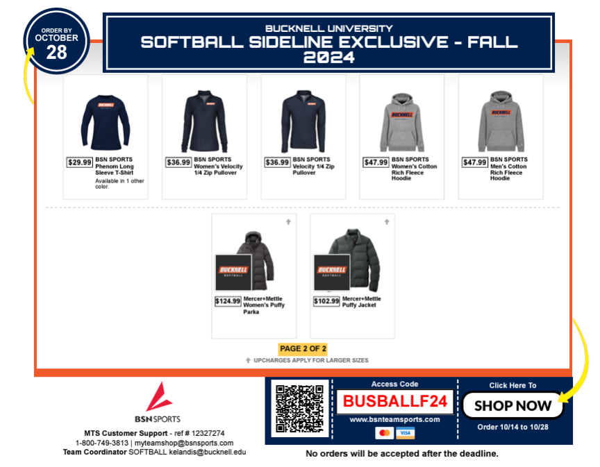 Our 2024 Fall store is LIVE and only open for the next 14 DAYS!

So order today without delay! 

This gear is 🔥 🔥 🔥 🔥 

🔗: bsnteamsports.com/shop/BUSBALLF24

#rayBucknell | #Team47
