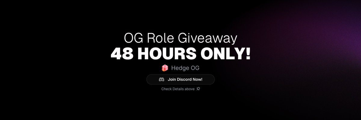 🎉 5 OG Role Giveaway! 🎉

OG members get exclusive access to our Testnet and other perks!

To enter:
1️⃣ Follow @hedgemony_xyz
2️⃣ Like, RT, and tag 2 friends
3️⃣ Join Discord: discord.gg/h79PgNMWPa

Winners will be announced in 48 Hours.

#nads #monad #giveaway