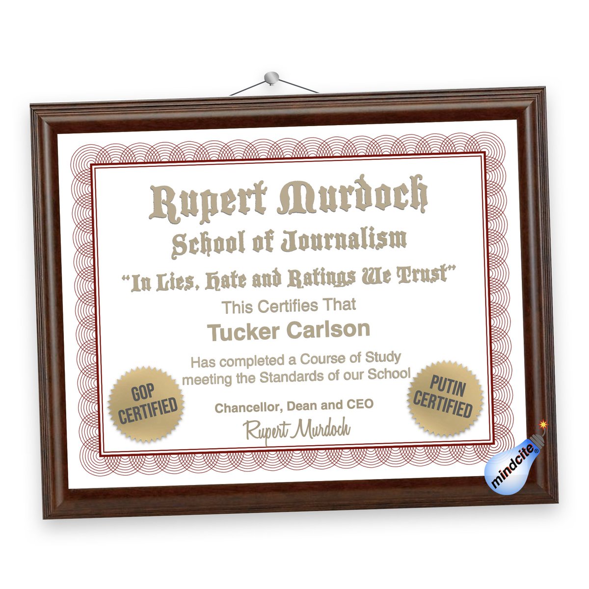 <a href="/gtconway3d/">George Conway 🇺🇸🚫👑🐸</a> If there is a journalism school in hell, Tucker Carlson will be its next dean.