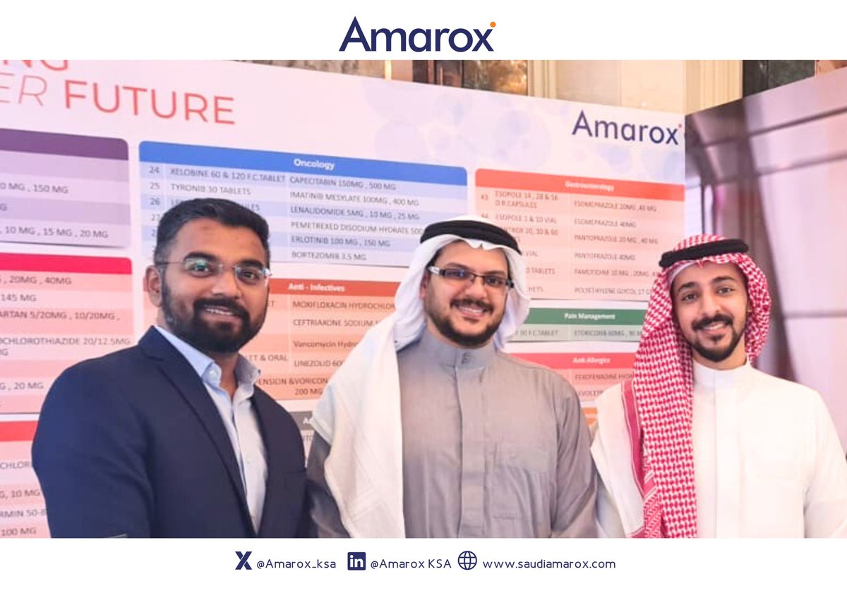 Amarox_ksa's tweet photo. في إطار مشاركة #شركة_أماروكس_السعودية_للصناعة في مؤتمر المستشفى السعودي الألماني للأوعية الدموية، استعرضت الشركة أحدث حلول الرعاية الصحية مع نخبة من الخبراء والمختصين في مجال صحة الأوعية الدموية، بهدف تعزيز الالتزام الريادي بتطوير هذا القطاع الحيوي.
#Amarox https://t.co/6Ult0UXeFp