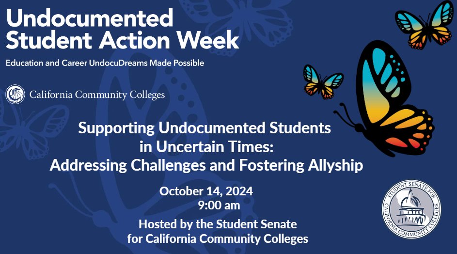 Linda Vázquez, Ed.D. (@lindam_v) on Twitter photo Today's <a href="/CalCommColleges/">California Community Colleges</a> #UndocumentedStudentActionWeek is kicked off by <a href="/SSCCC_OFFICIAL/">Student Senate for California Community Colleges</a>, centered on allyship.
Allyship is needed to:
1. Align budgets with student need
2. Advocate for policy reform
3. Make resources more accessible
#UndocuDreamsMadePossible
#StudentSuccess Today's <a href="/CalCommColleges/">California Community Colleges</a> #UndocumentedStudentActionWeek is kicked off by <a href="/SSCCC_OFFICIAL/">Student Senate for California Community Colleges</a>, centered on allyship.
Allyship is needed to:
1. Align budgets with student need
2. Advocate for policy reform
3. Make resources more accessible
#UndocuDreamsMadePossible
#StudentSuccess