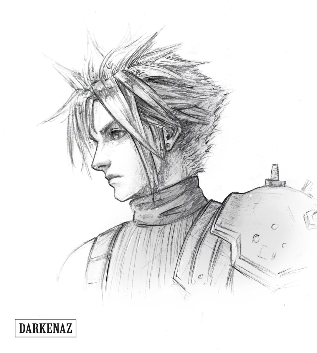 Darkenaz's tweet photo. Sketch from 2021
#ff7cloud #CloudStrife #FinalFantasyVII #sketch https://t.co/oobMEGcbAV