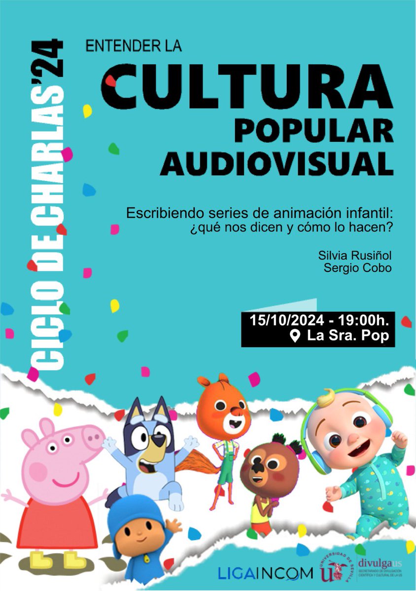 LigaInCom (@ligaincom) on Twitter photo Te esperamos mañana a las 19:00 en <a href="/la_sra_pop/">La Sra Pop</a> para hablar sobre series de animación infantil con <a href="/sercobo/">Sergio Cobo</a> y <a href="/silviarusi2/">Silvia Rusiñol</a>
¡No te lo pierdas!
Os iremos informando sobre las próximas charlas 👏🏻 Te esperamos mañana a las 19:00 en <a href="/la_sra_pop/">La Sra Pop</a> para hablar sobre series de animación infantil con <a href="/sercobo/">Sergio Cobo</a> y <a href="/silviarusi2/">Silvia Rusiñol</a>
¡No te lo pierdas!
Os iremos informando sobre las próximas charlas 👏🏻