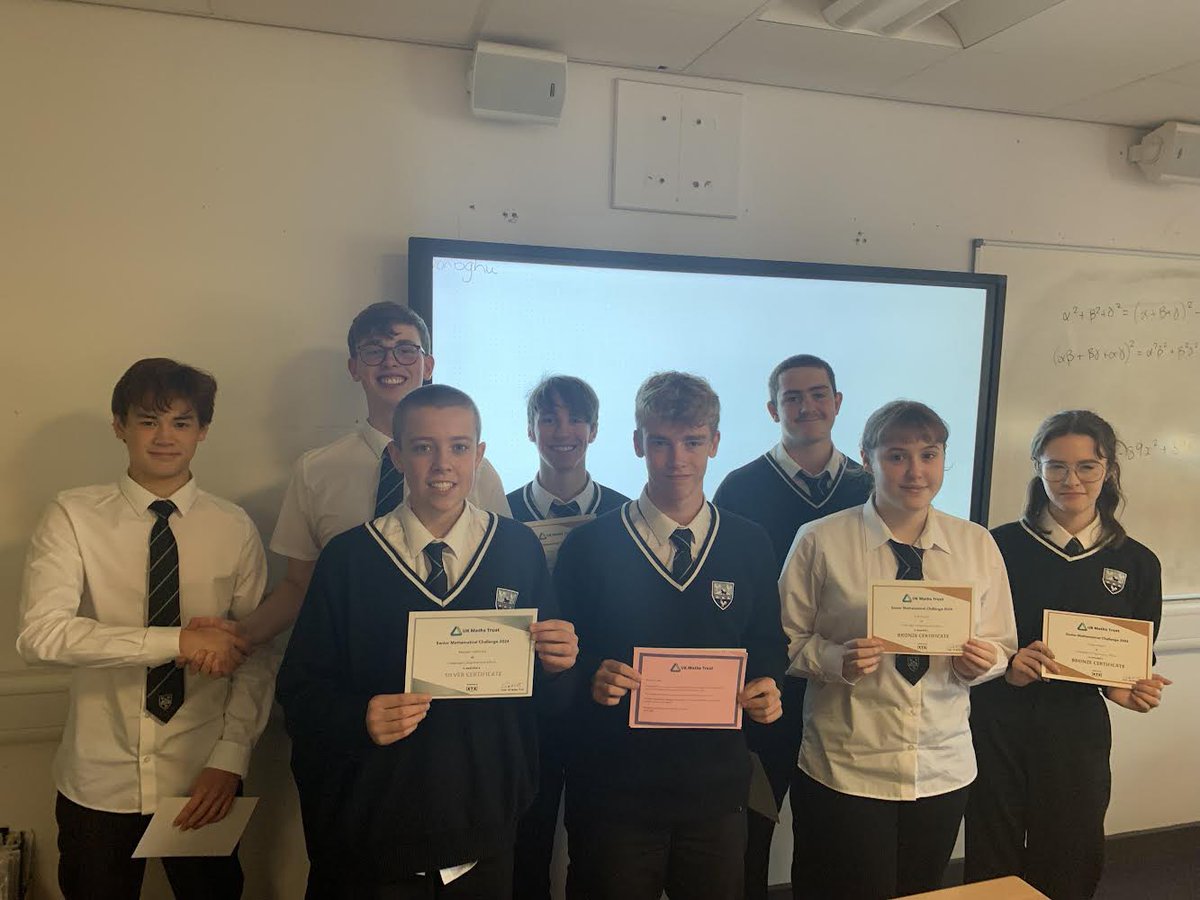 Maths Challenge Cymru
The Year12 and 13 pupils recently completed the senior maths challenge and have now received their outcomes and rewards. Congratulations to all who took part and well done to
2 pupils have qualified for the next round
Dan Parker
Tim Freeman