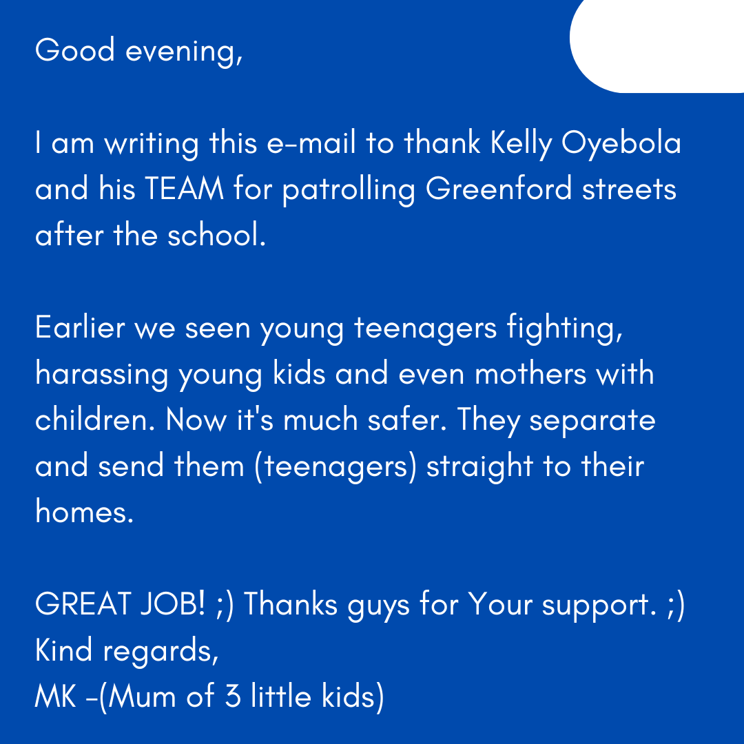 Potentialmen1's tweet photo. Thank you MK for such fantastic feedback 👍It’s good to know that we are making a difference 📢

#safety #mentoring #communitybuilding #YouthEmpowerment 

@LDN_VRU @JohnLyonCharity @WisemanEaling
@Brentside @JM4NorwoodGreen
@EalingTimes @bktimes @Brent_Council
@EalingCouncil https://t.co/xzsiRPbHR8