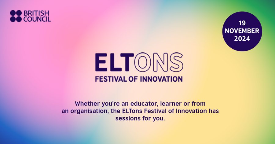 📢 Register for the #ELTons Festival of Innovation! We'll be hosting a global online programme of events for anyone interested in English language learning. 📚

We'll also announce the winners of the ELTons Awards 2024.✨

Join us: bit.ly/4gc6vem

#FestivalofInnovation