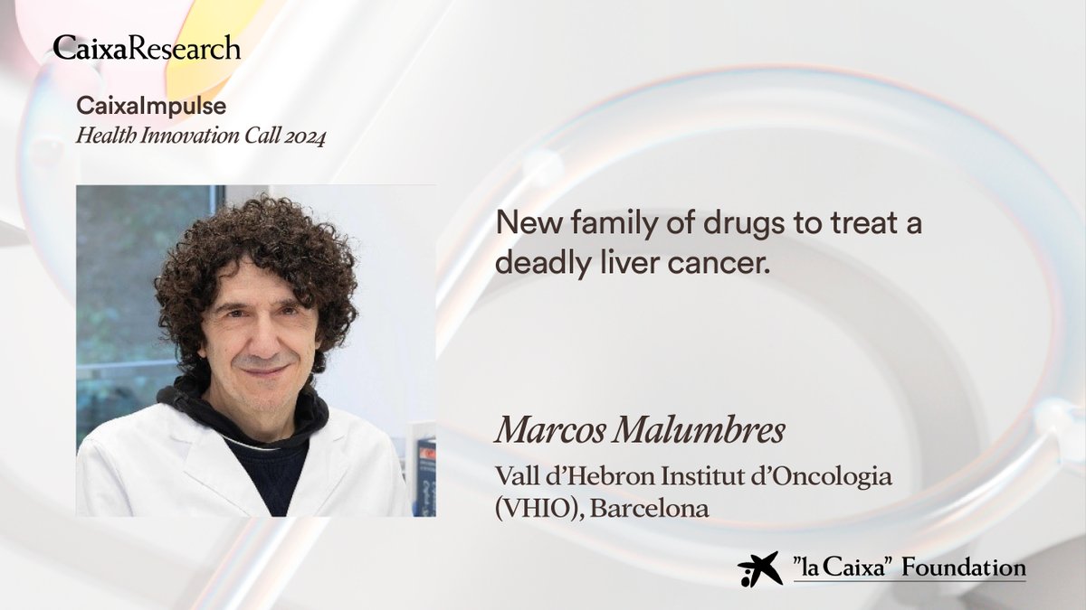 Vall d’Hebron Institute of Oncology (VHIO) (@vhio) on Twitter photo 💊 With support of #CaixaImpulse Innovation, @m_malumbres, <a href="/MalumbresLab/">Malumbres Lab</a>, will be developing and patenting a new generation of drugs.
✅ capable of stopping the progression of a deadly liver cancer
✅ and with potential to be applied to other types of tumors
🔗 💊 With support of #CaixaImpulse Innovation, @m_malumbres, <a href="/MalumbresLab/">Malumbres Lab</a>, will be developing and patenting a new generation of drugs.
✅ capable of stopping the progression of a deadly liver cancer
✅ and with potential to be applied to other types of tumors
🔗