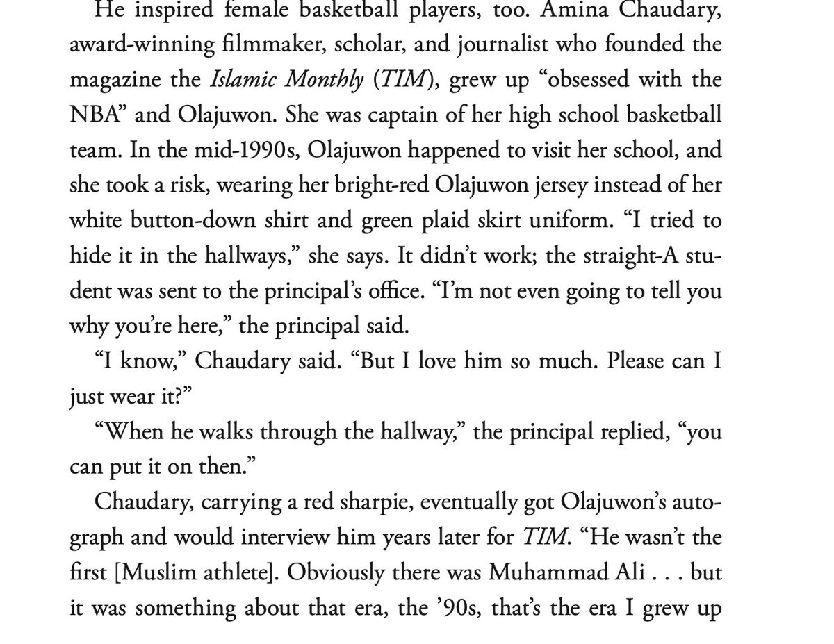 MirinFader's tweet image. I interviewed 266 people for my book on Dream, which comes out tomorrow. One of them was the incredible journalist Amina Chaudary on what Olajuwon meant to her:

amazon.com/Dream-Life-Leg…