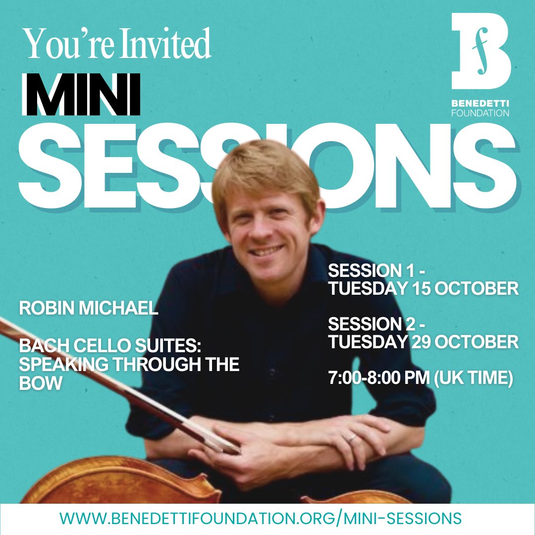 benedetti_fdtn's tweet photo. Mini Session season starts TOMORROW, and we can't wait to see you! 🎶 We’ve got some amazing sessions lined up this month—head to the link in our bio for more info, sign-up links, and details on all upcoming sessions. 💻🎻
#MiniSessions #TheBenedettiFoundation https://t.co/d7p6CfADIK