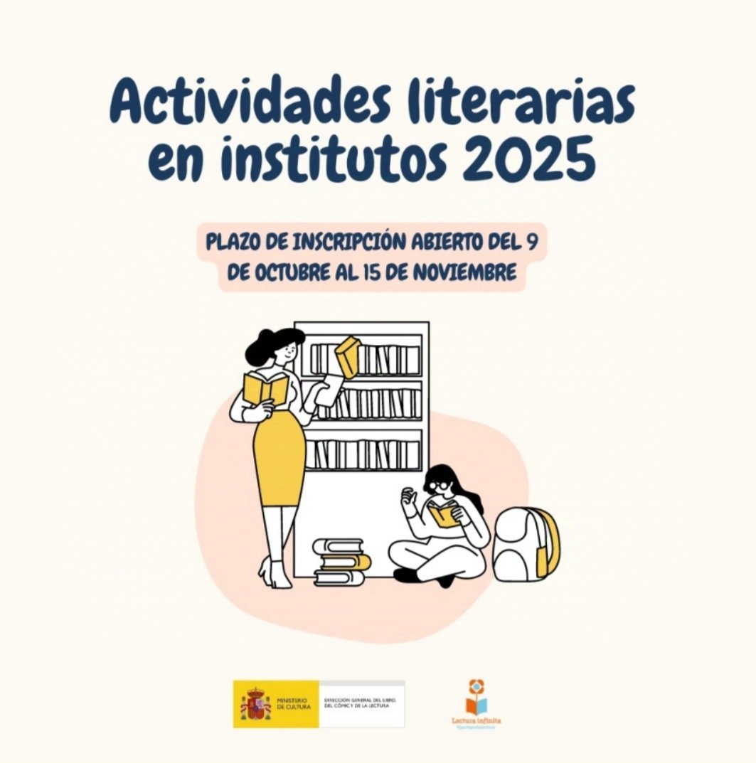 Hoy, DÍA DE LAS ESCRITORAS, es un buen momento para recordar que las podéis llevar a vuestro centro 😉. 

cultura.gob.es/cultura/libro/…