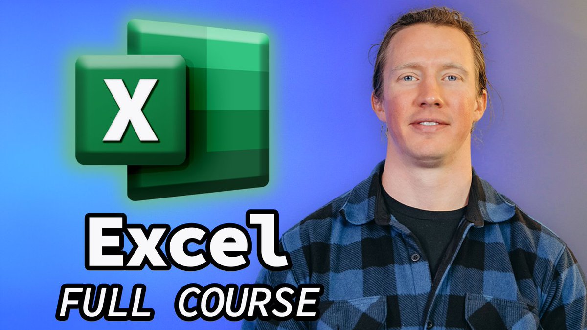 Data Nerds! I just launched a free course on "Excel for Data Analytics!"

This is the course I wish I had when starting in the sheets...

Spreadsheets, that is! 🤓

This YouTube video is packed with 11 hours of content with real-world analytic exercises on a live dataset;