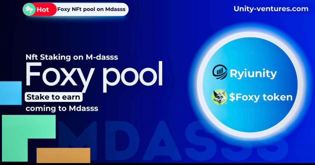 AlexanderT59520's tweet image. Something BIG is coming..foxy pool is relaunching  this week.$FOXY is about to flip the game with one of the first NFT staking pools on MDASSS, and it’s all on Robourna’s green energy chain . Memes, NFTs, and rewards @team_wsm20 @RYI_Unity #foxy #Ryiunity