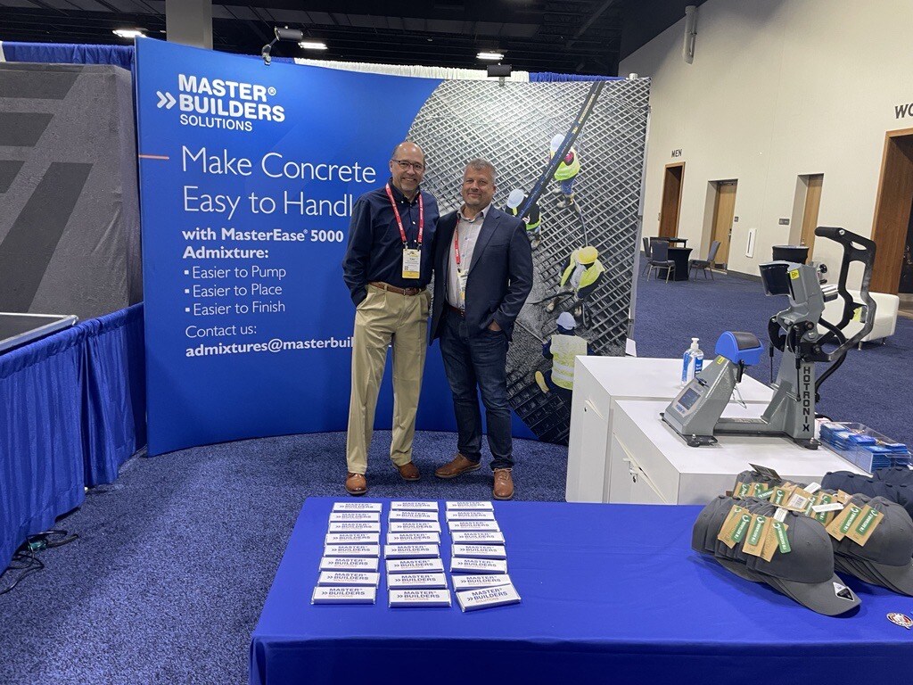 mbs_americas's tweet image. If you are in Colorado for NRMCA&apos;s ConcreteWorks, stop over to hear how MasterEase will make your concrete work become easier! We&apos;re also making custom hats at our booth! Did you attend Dr. Charles Nmai&apos;s presentation? #MasterEase5000 #ConcreteHandling